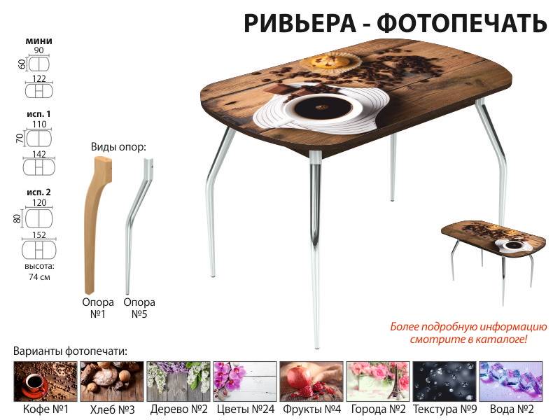 стол ривьера фотопечать в Подольске
