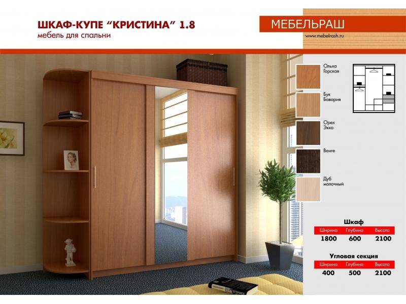 шкаф - купе кристина 1.8 в Подольске