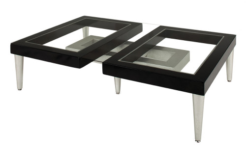стол журнальный duet чёрный, белый, прозрачный в Подольске