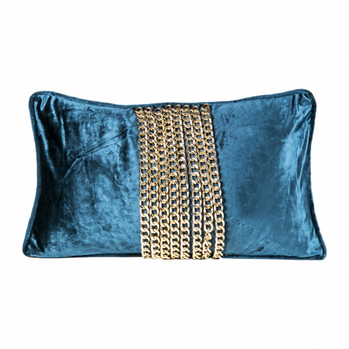 декоративная подушка disco с цепочками бирюзовый в Подольске