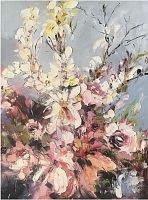 картина маслом красивые цветы 90*120 см. в Подольске