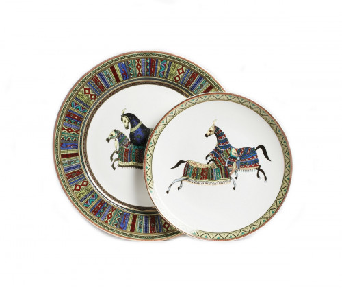 комплект тарелок antique (темная) в Подольске
