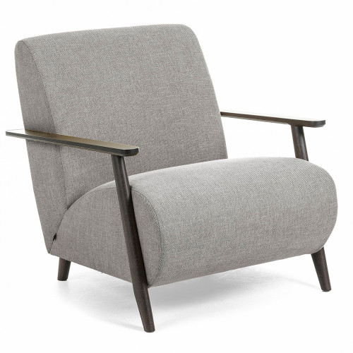 кресло marthan серое на черных ножках в Подольске