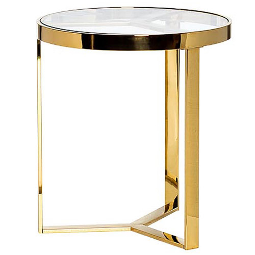 стол журнальный bridge gold 50*55см золотой в Подольске