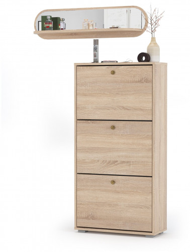 тумба для обуви лайт 10.83 с полкой 10.105, цвет дуб сонома в Подольске