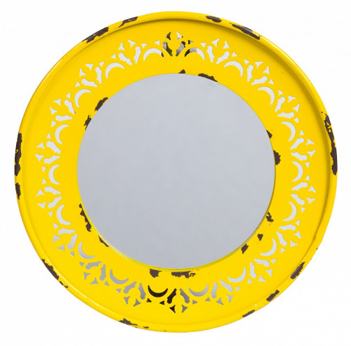 зеркало круглое металлическое желтое fiesta yellow в Подольске