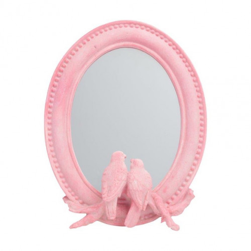 зеркало овальное настенное с птицами розовое pink в Подольске