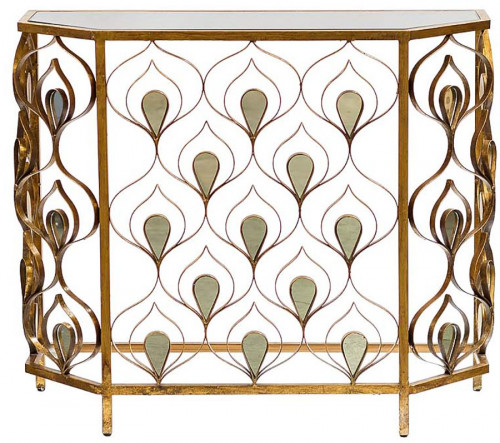 консоль с зеркальными вставками foglio золото в Подольске