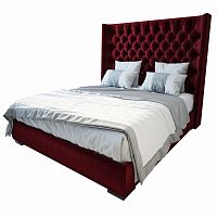 кровать подростковая с каретной стяжкой 140х200 красная jackie king в Подольске