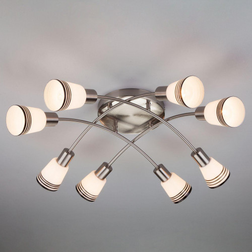 потолочная люстра eurosvet jenna 30131/8 сатин-никель в Подольске