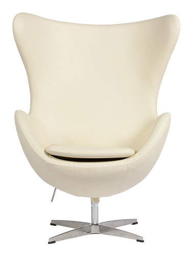 кресло egg chair кожа кремовое в Подольске