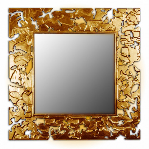 зеркало золотое квадратное 75х75 см с декором камуфляж camouflage в Подольске