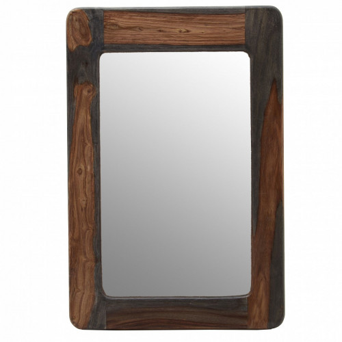 зеркало деревянное настенное со скругленными углами brown wood в Подольске