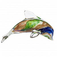 статуэтка дельфин 13,5х6х7,5 см сине-зеленая в Подольске