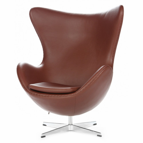 кресло egg кожа коричневое в Подольске