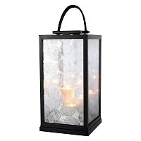 подсвечник-фонарь черный с матовым стеклом mandola l от eichholtz, 60 см в Подольске