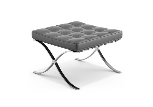 оттоманка barcelona кожа класса премиум серая в Подольске