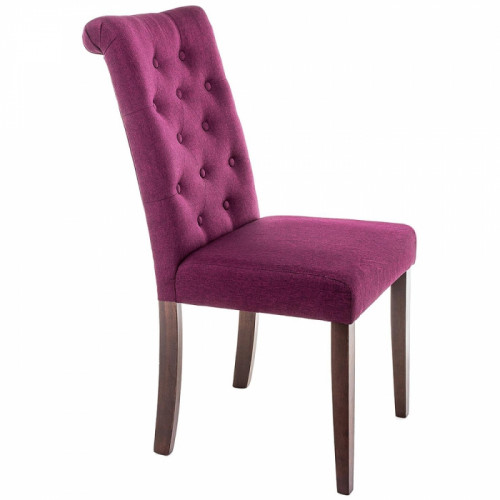 стул деревянный amelia dark walnut / fabric purple в Подольске