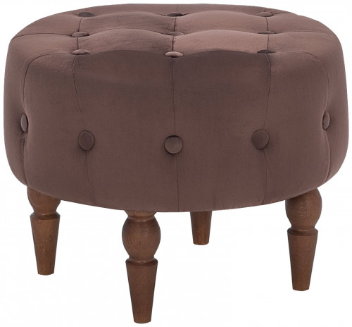 банкетка leset classic-ау 05 круглая велюр супернова 33 коричневый/ножки орех в Подольске