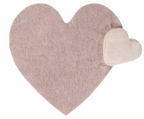 ковер сердце с подушкой розовый в Подольске