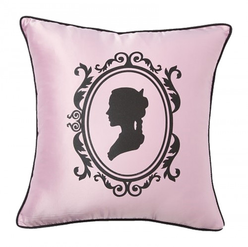 подушка с изображением женского силуэта ladies' profile pink в Подольске