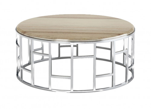 стол журнальный plump silver brown металл в Подольске