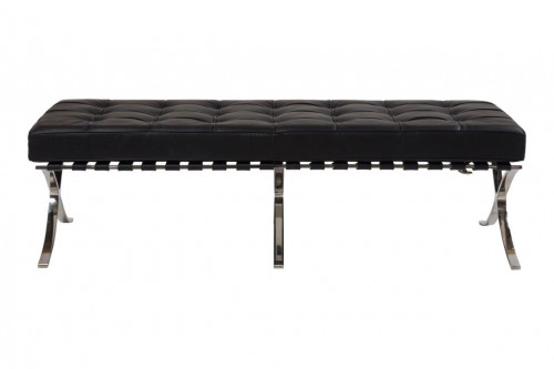 оттоманка широкая barcelona кожа класса премиум черная в Подольске