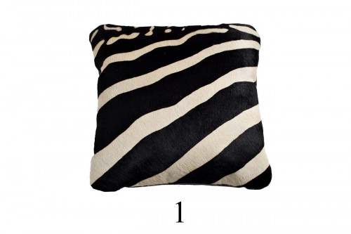 подушка меховая 40х40 зебра бело-черная (ткань) в Подольске