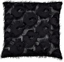 подушка квадратная черная с кисточками 45х45 см в Подольске