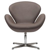кресло swan chair серо-коричневая в Подольске