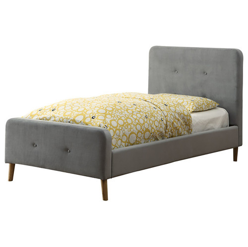 кровать button tufted flannelette gray 140х200 в Подольске