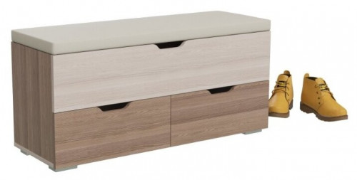 пуфик-скамья 2-4201 флинт, цвет ясень шимо тёмный/ясень шимо светлый в Подольске