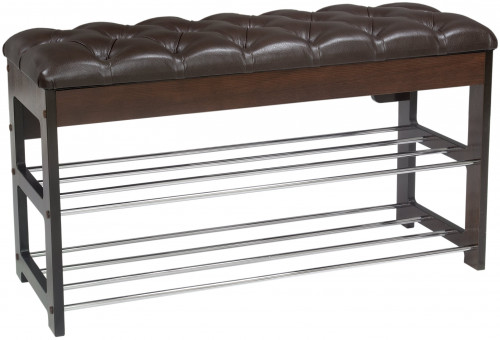 банкетка "грейс" орех, экокожа oregon perlamutr 120, каретная стяжка в Подольске