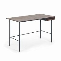 стол mahon desk ореховый шпон, mdf матовый графит в Подольске