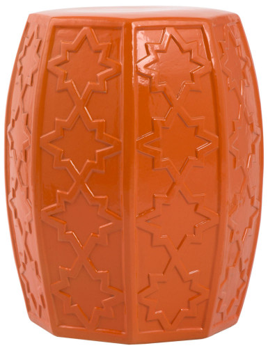 керамический столик-табурет garden stool оранжевый в Подольске