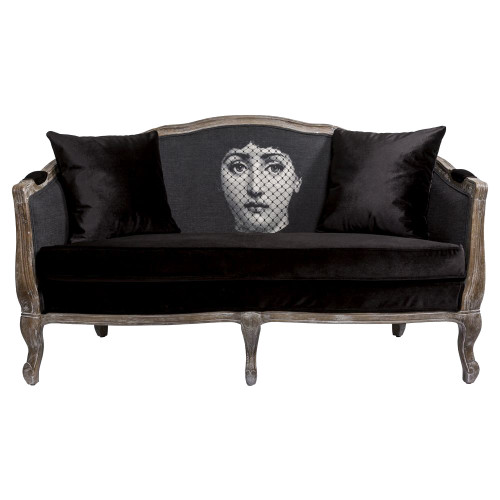 диван «вуаль» fornasetti прямой черный в Подольске