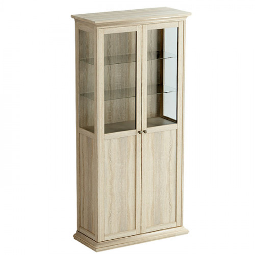 шкаф-витрина двухдверный дуб сонома бежевый в Подольске