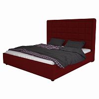 кровать подростковая из велюра 140х200 красная elizabeth в Подольске