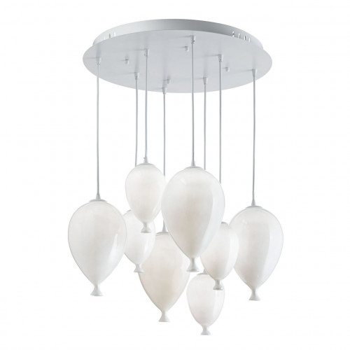 подвесная люстра ideal lux clown sp8 bianco в Подольске
