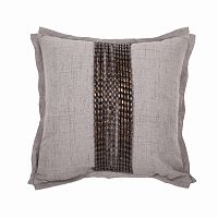 декоративная подушка handwork exclusive квадратная светло-серая в Подольске