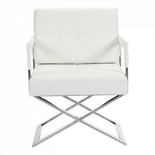 кресло aster x chair кожа белое в Подольске