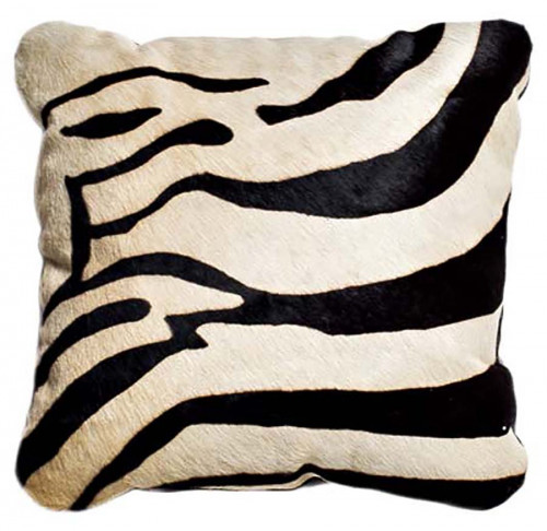 подушка меховая 40х40 зебра бело-черная в Подольске