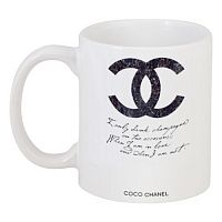 кружка с рисунком drink champagne. coco chanel в Подольске