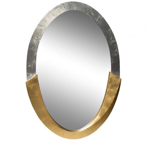 овальное зеркало настенное золото с серебром art-fm 114х81 см в Подольске