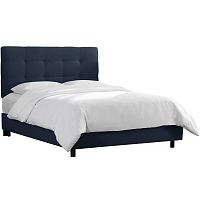 кровать двуспальная с мягкой спинкой 180х200 синяя alice tufted blue в Подольске