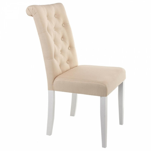 стул деревянный amelia white / fabric cream в Подольске