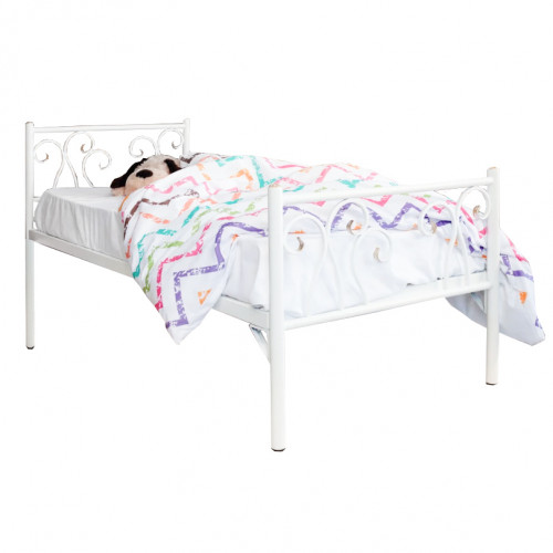 кованая кровать детская 80х190 белая лацио kids в Подольске