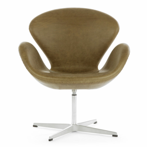кресло swan кожа коричневое в Подольске