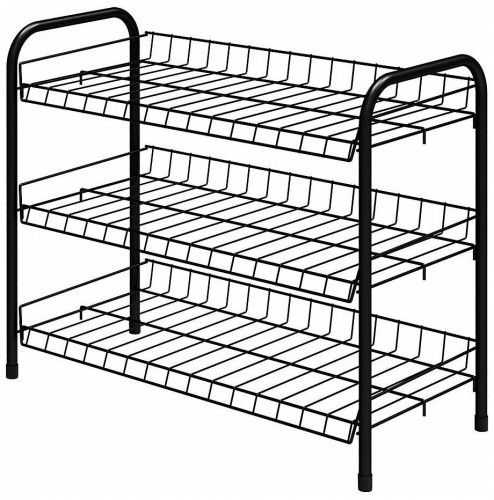 этажерка для обуви inhome эти1 с 3 полками 660х280х520мм и с нагрузкой до 20 кг, черный в Подольске