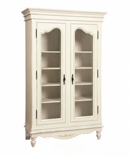 шкаф-витрина марсель с узором с состариванием молочно-белый в Подольске